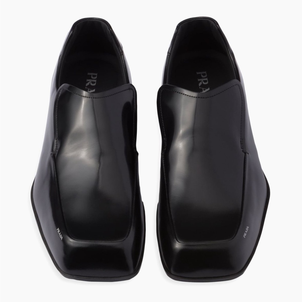 PRADA RAZOR BRUSHED LEATHER LOAFERS SS24